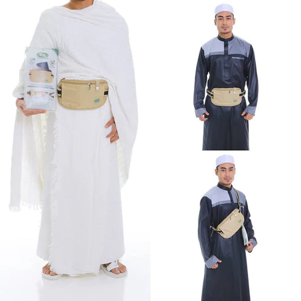 Hajj & Umrah - Anti Theft Waist Bag & Ihram Belt (Medium)