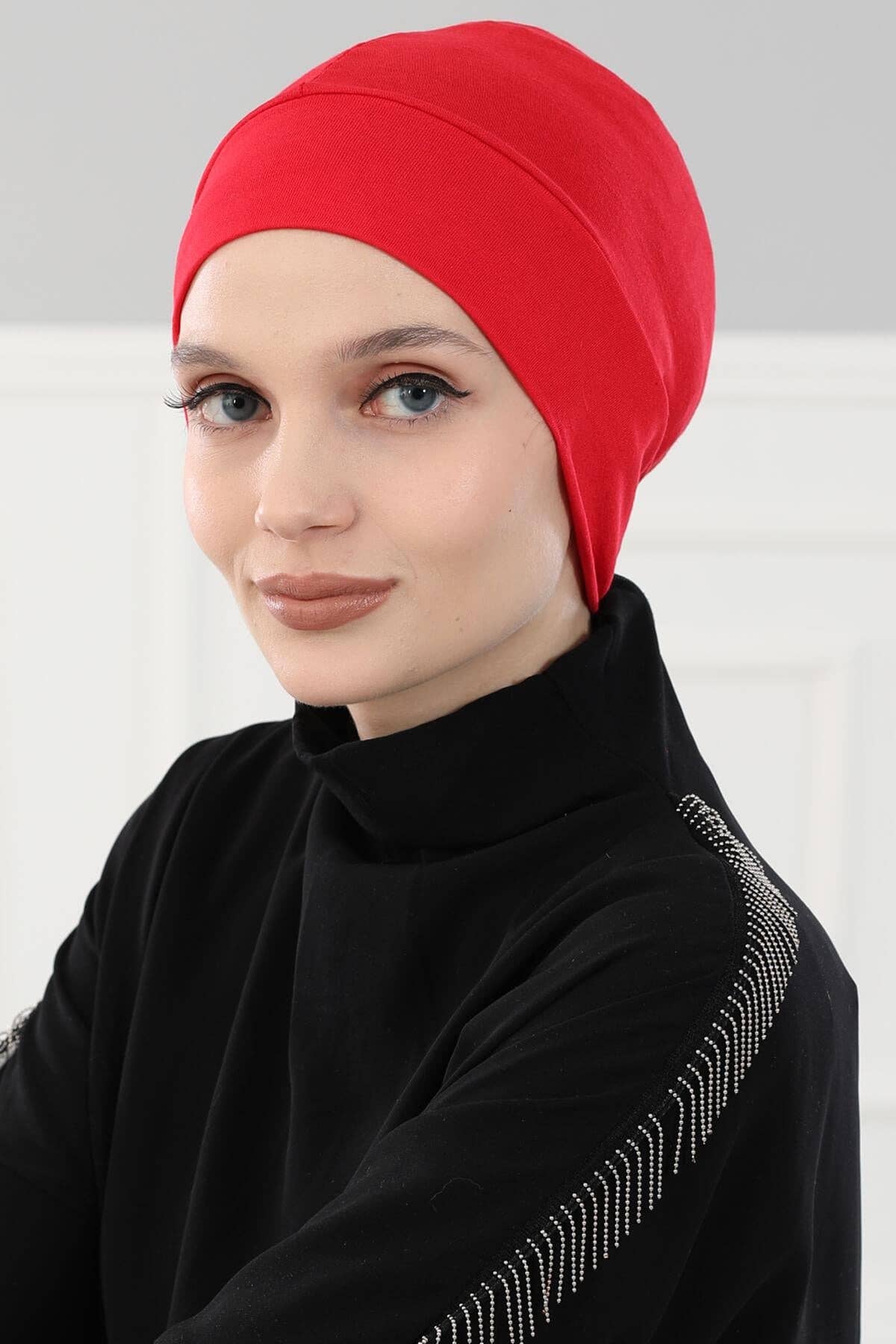 Instant Turban Cotton Head Wrap Lightweight Chemo Headwear Cancer Cap,B-37 - Black