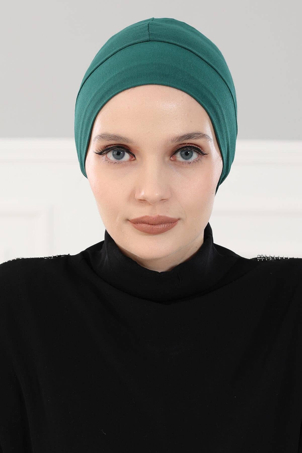 Instant Turban Cotton Head Wrap Lightweight Chemo Headwear Cancer Cap,B-37 - Black