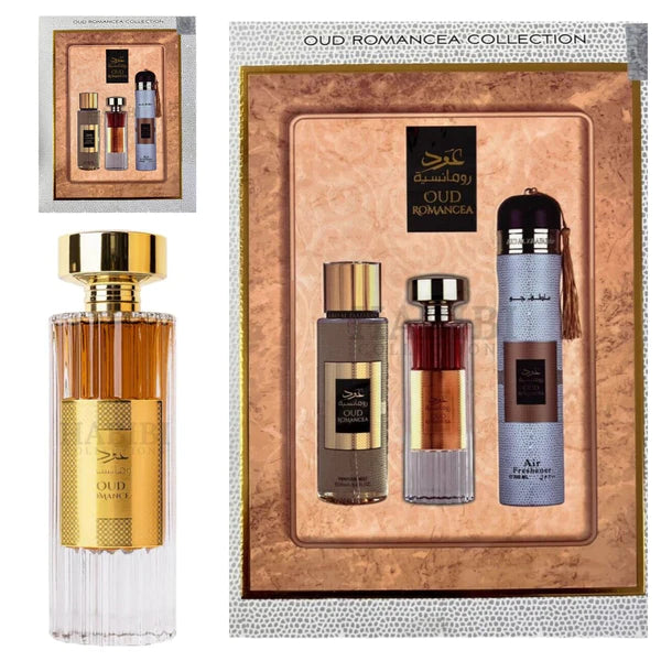 Oud Romancea 3 Piece Gift Set Collection Ard al Zaafaran