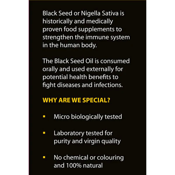 Virgin Black Seed Oil 100% Pure 100ml