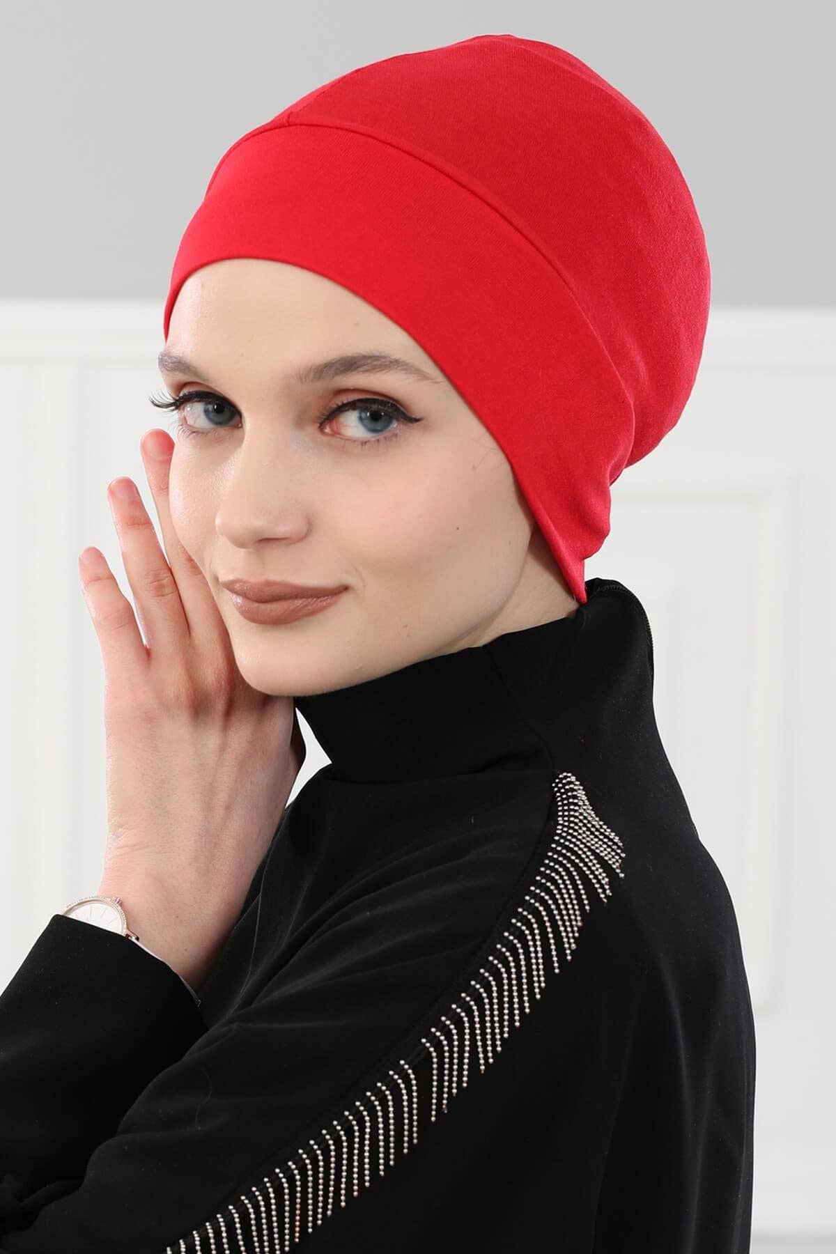 Instant Turban Cotton Head Wrap Lightweight Chemo Headwear Cancer Cap,B-37 - Black