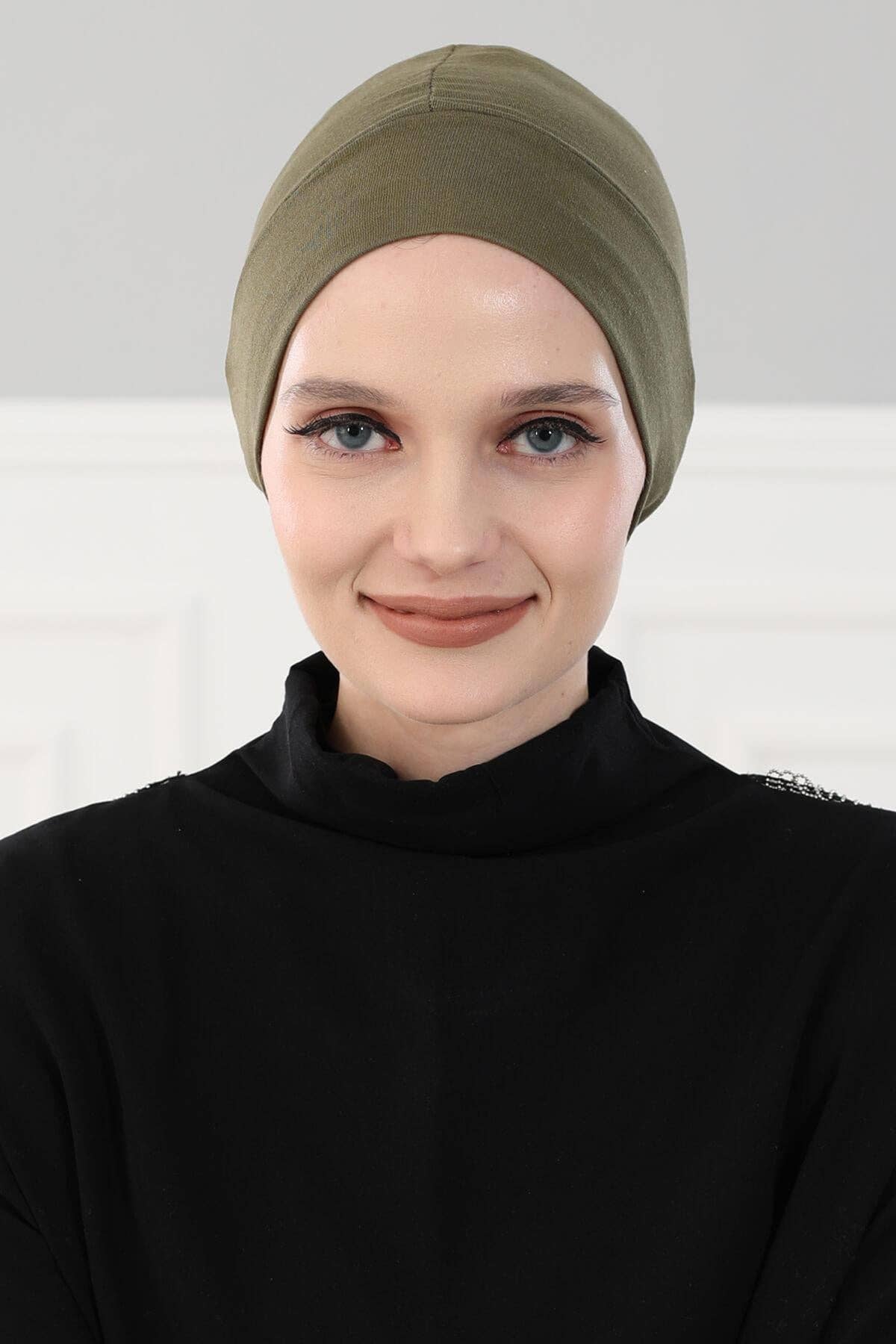 Instant Turban Cotton Head Wrap Lightweight Chemo Headwear Cancer Cap,B-37 - Black