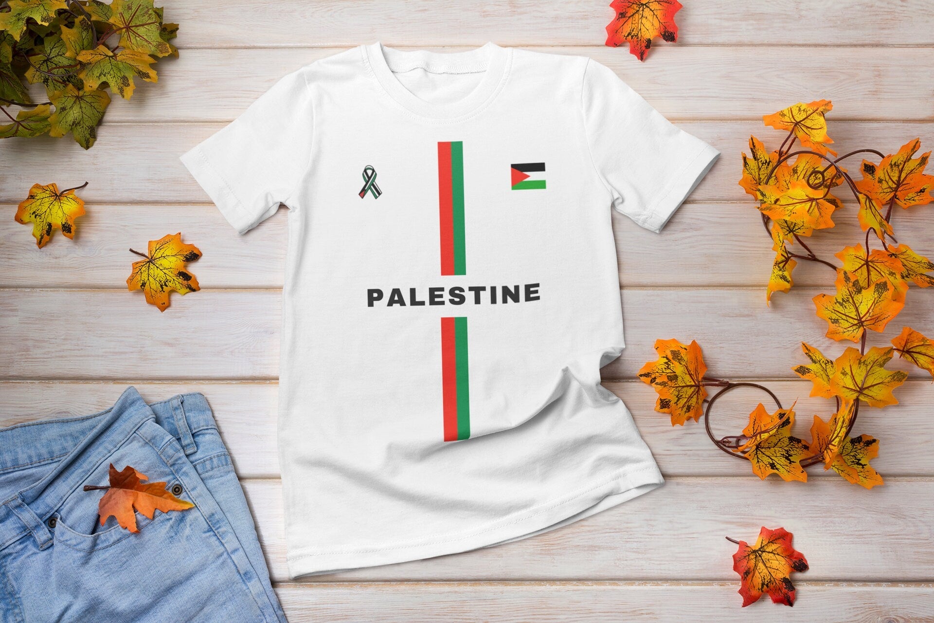 Youth & Baby Crew Neck Soft Style T-Shirt - Palestine English 2