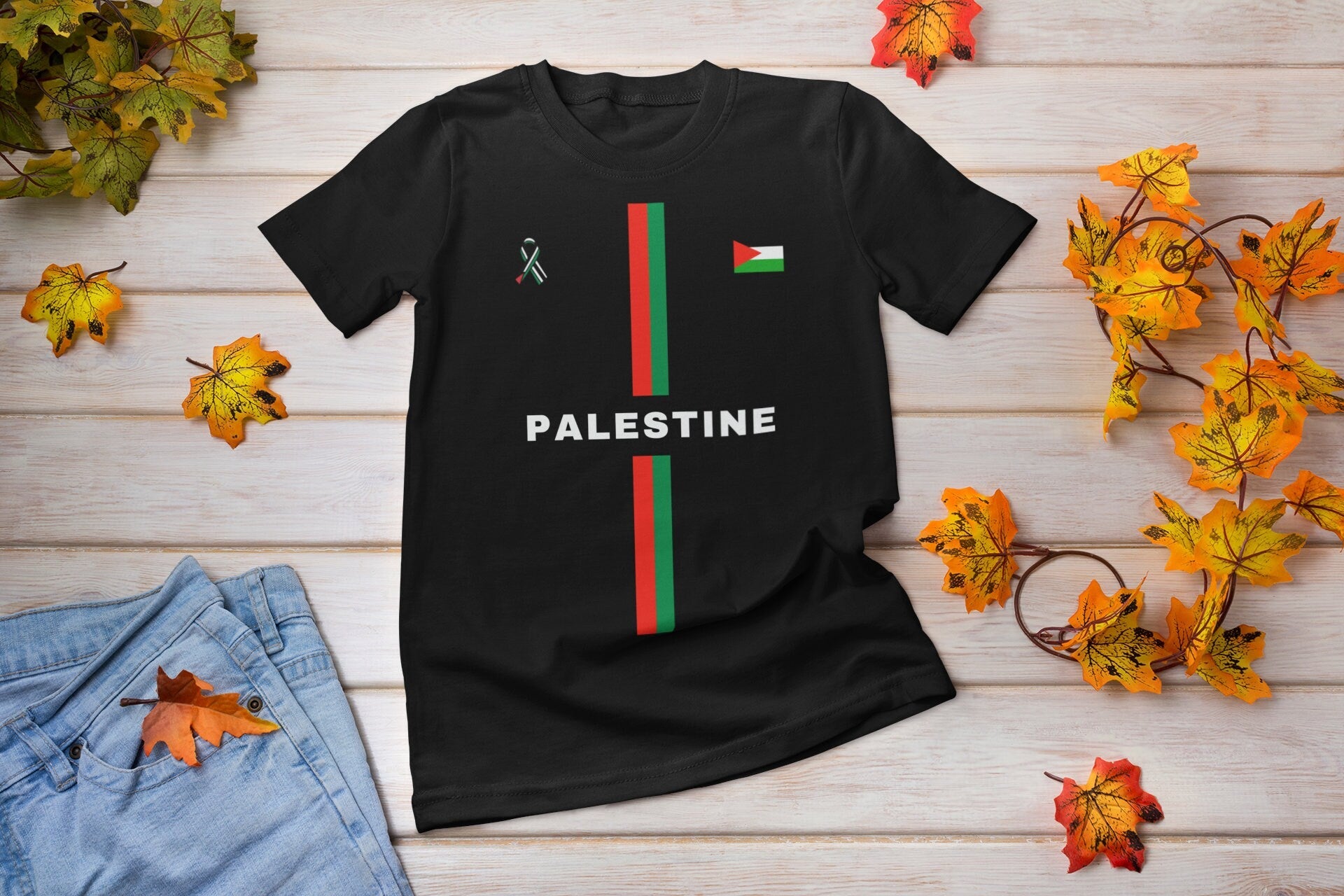 Youth & Baby Crew Neck Soft Style T-Shirt - Palestine English 2