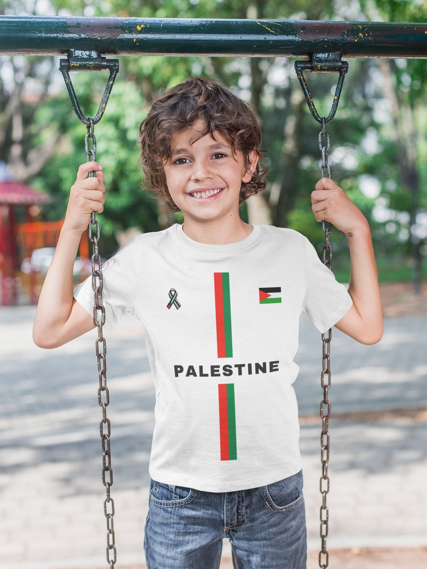 Youth & Baby Crew Neck Soft Style T-Shirt - Palestine English 2