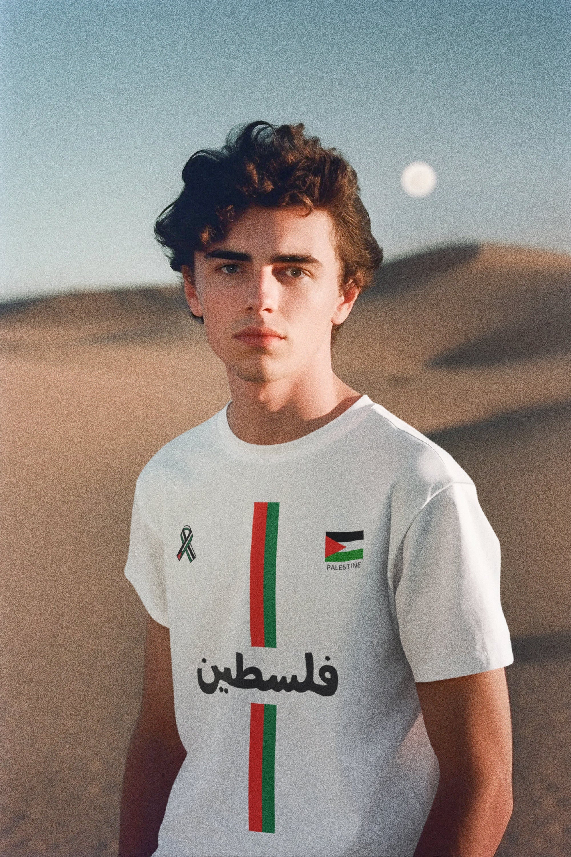 Youth Crew Neck T shirt - Palestine Arabic 2