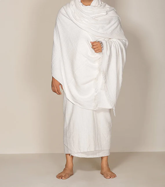 Adult Ihram Terry Towel 2pcs Set 100% Cotton Standard Size