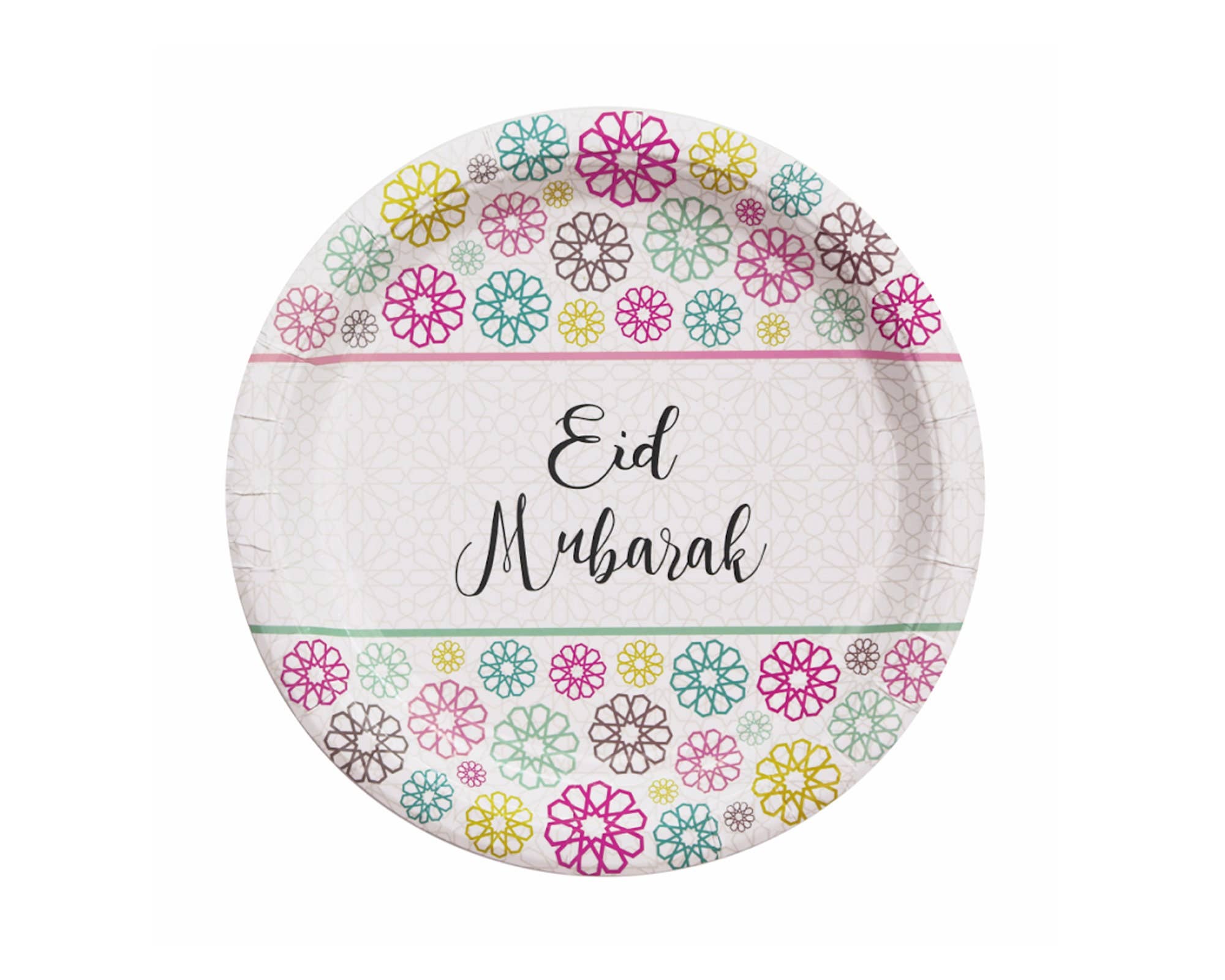 Pack of 5 Eid Mubarak Paper Plates - Eid Party Celebration Eid Tableware