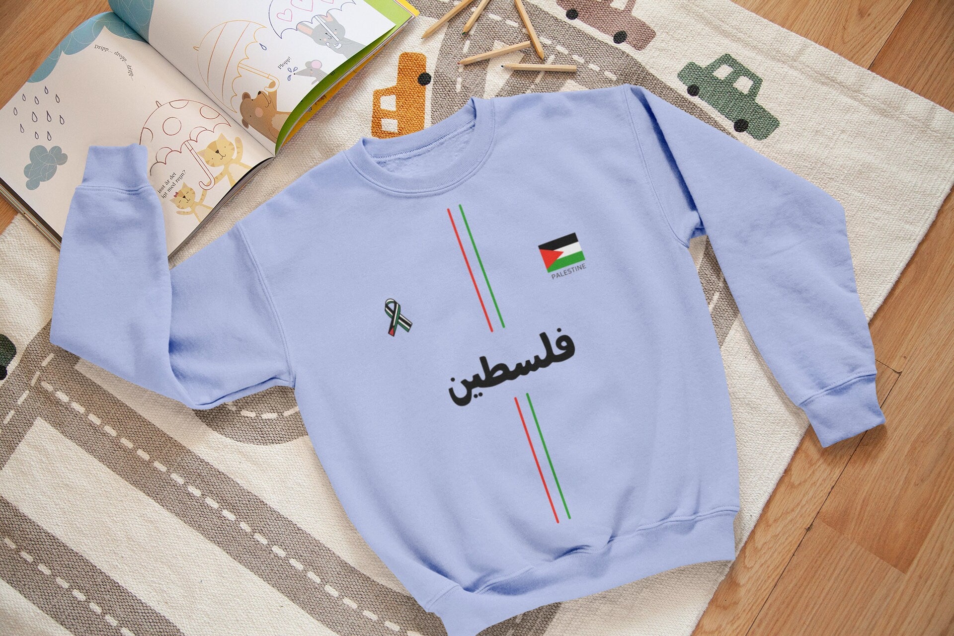 Youth Crew Neck Sweatshirt - Palestine