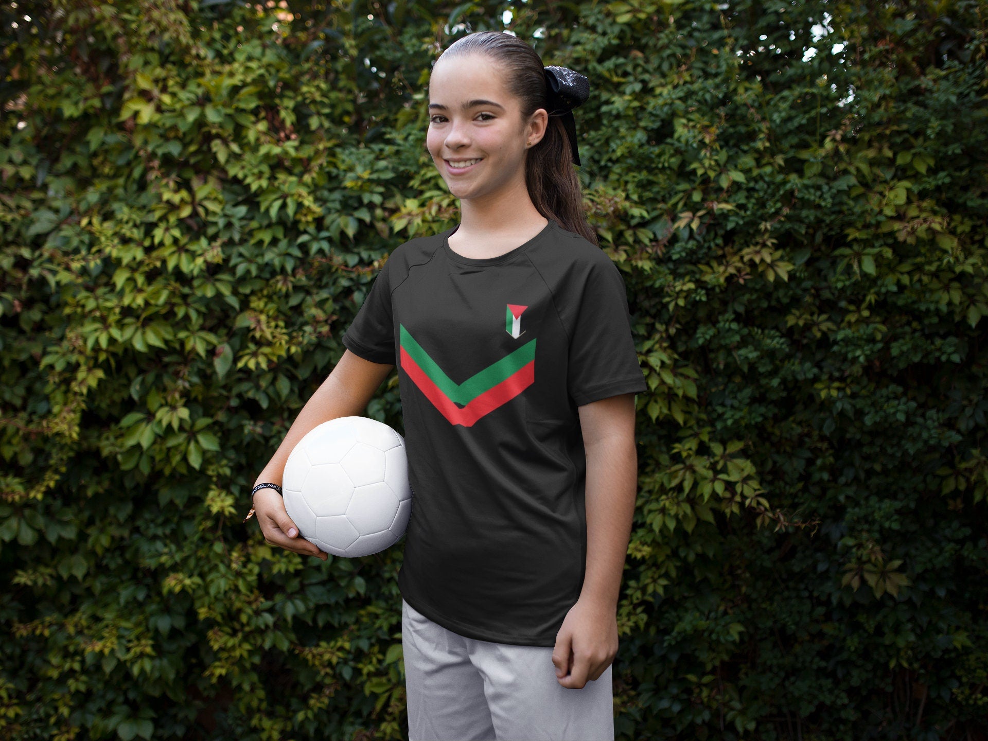 Youth Crew Neck T shirt - Palestine Stripe 2