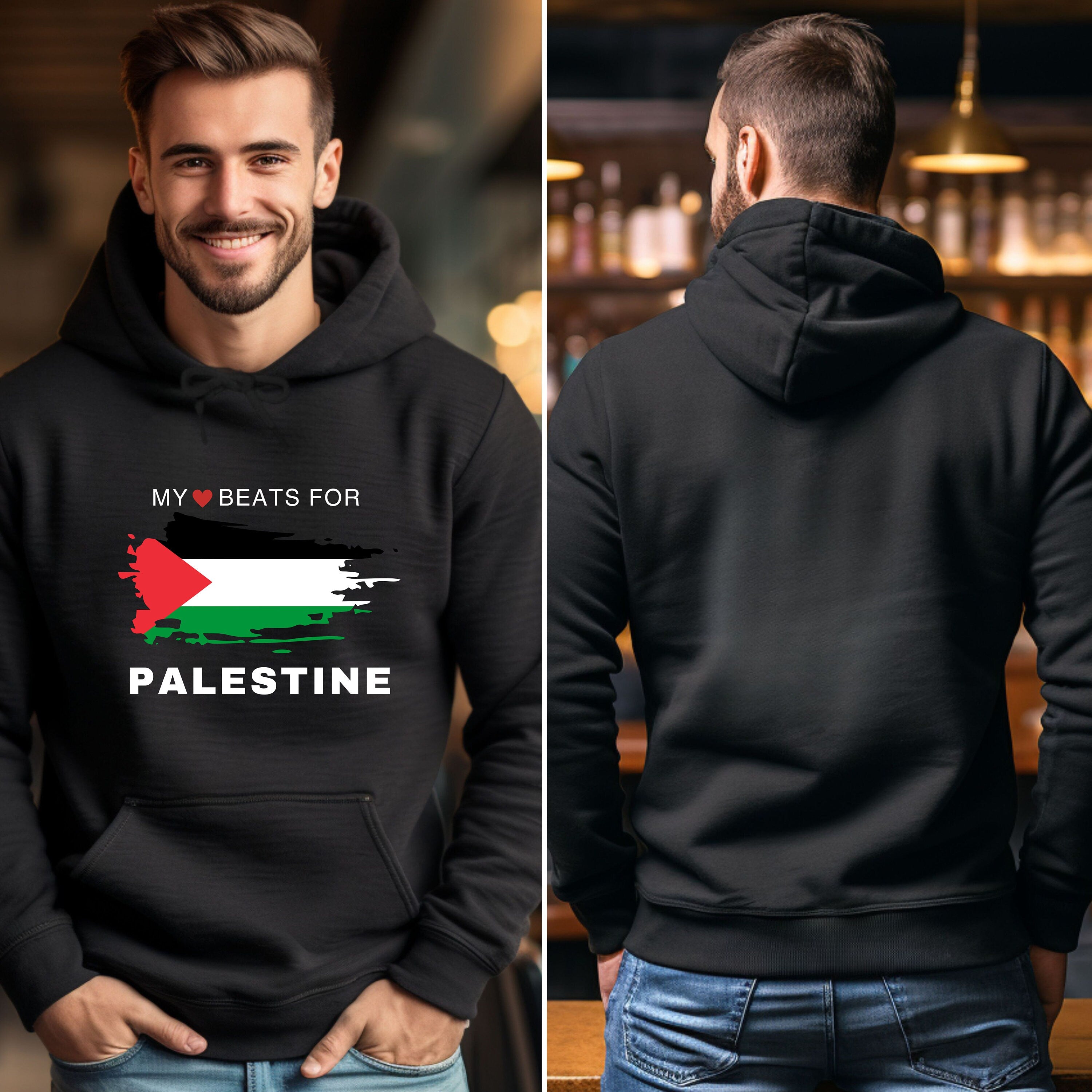 Adult Crew Neck Hoodie - Palestine Heart