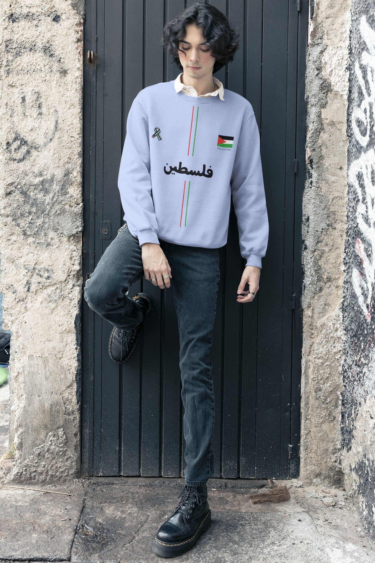 Youth Crew Neck Sweatshirt - Palestine