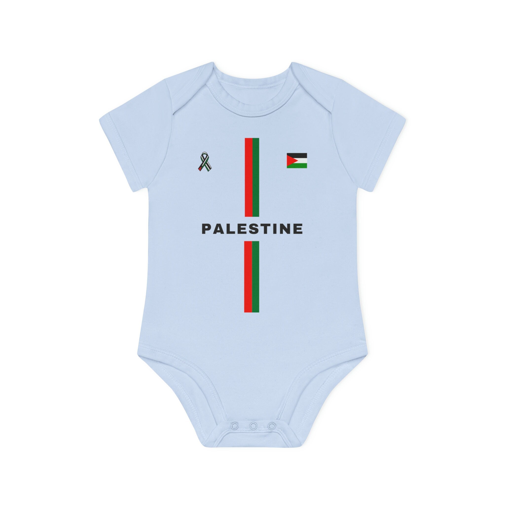 Palestine Football Design - Baby Short Sleeve Bodysuit